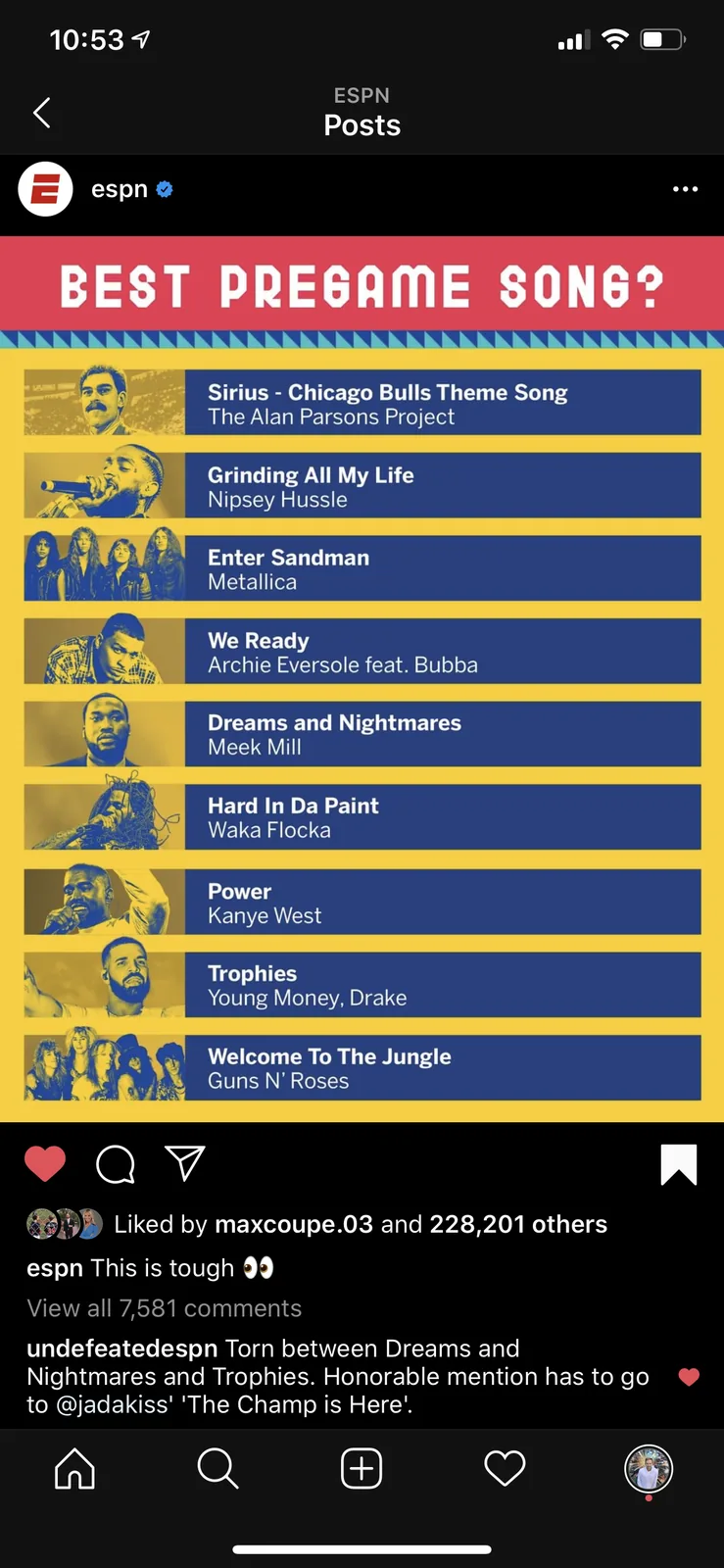 228,201 likes - Best Pregame Song post